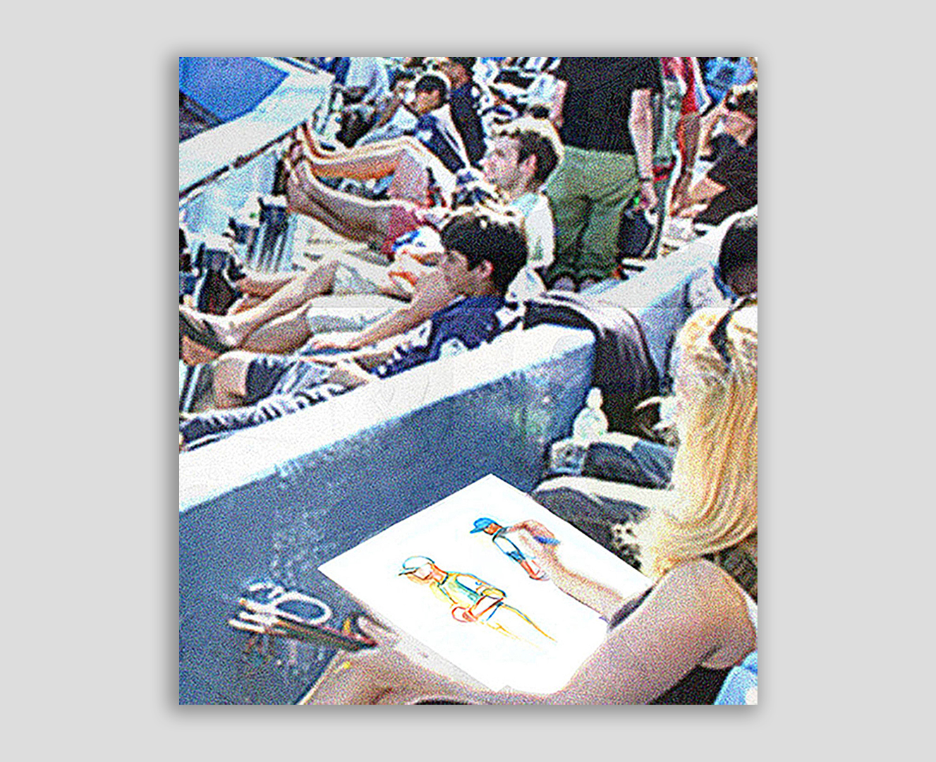 Jane Rubin — a former ballet dancer who can paint other athletes in motion — painted and drew live in the front rows at Yankee Games from 2006 to 2012.