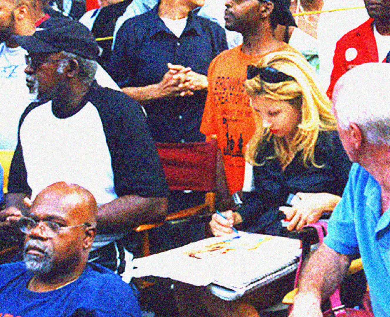 Jane Rubin — a former ballet dancer who can paint other athletes in motion — painting live at Kenny Graham's West 4th Street Basketball Tournament Championship in 2005.