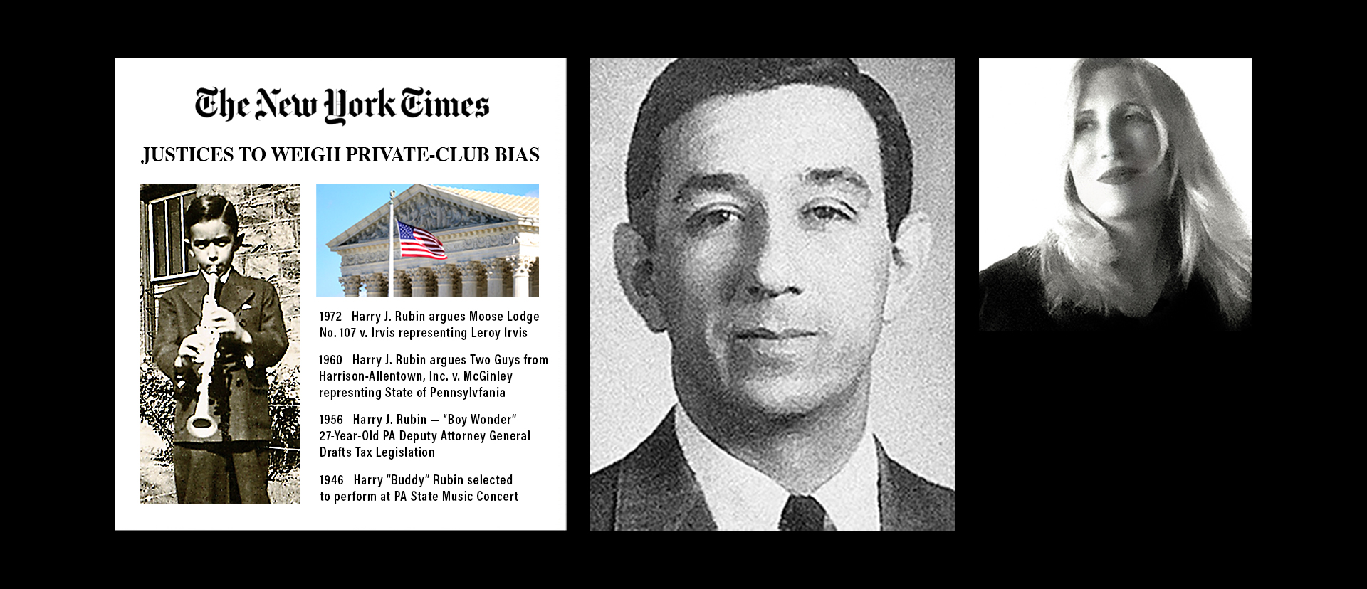 Harry Jay Rubin was a Clarinetist with professional talent, a famous, ground-breaking attorney, and a nurturing father of American Artist Jane Charlap Cohen Rubin.