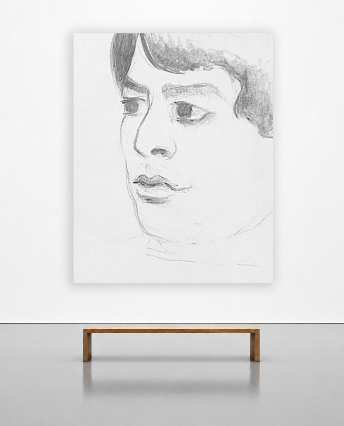 Portrait drawing from life of Daniel Traub; pencil on paper; Copyright Jane Rubin 1995-96