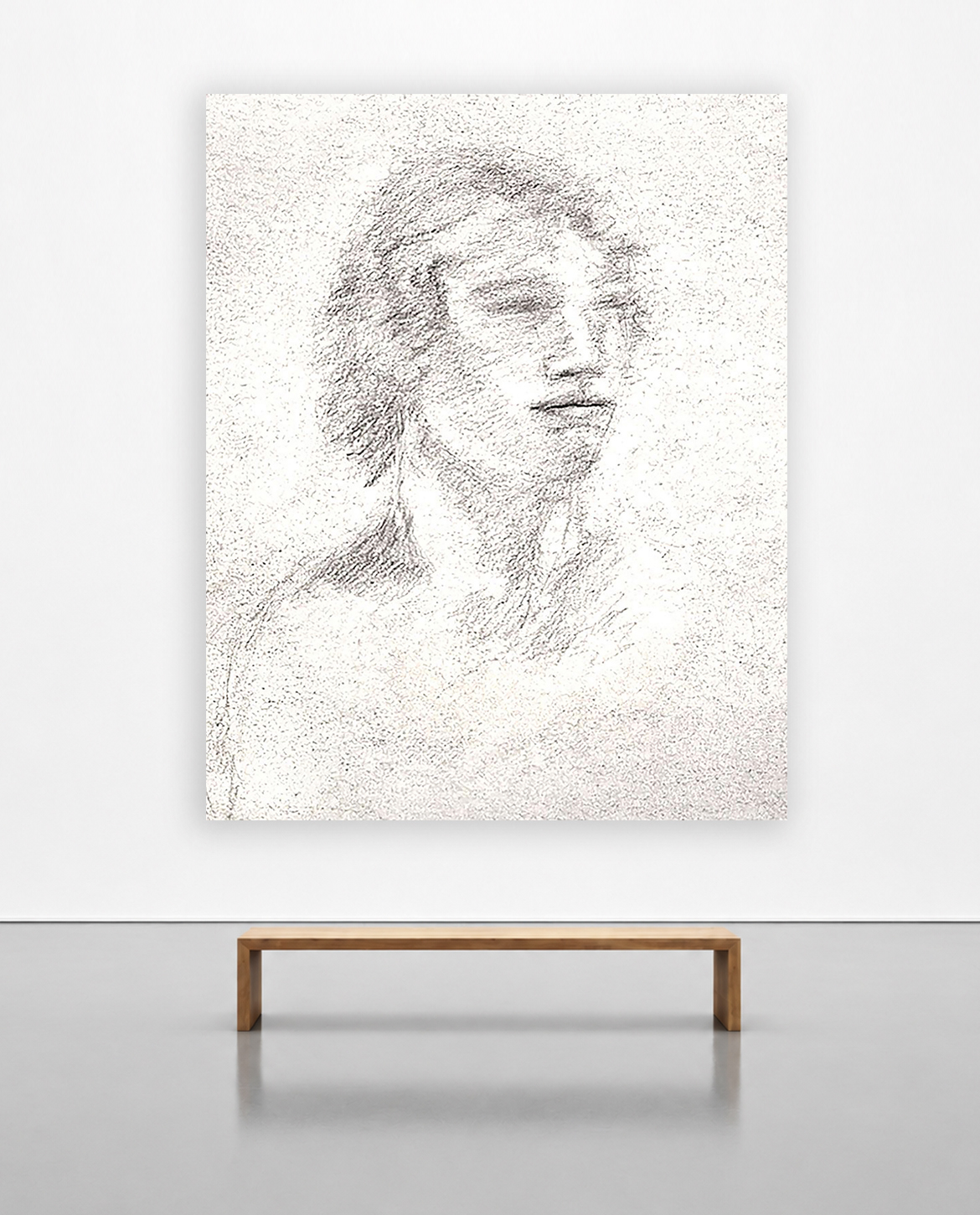Portrait from life — drawn by Jane Rubin when she was 15 — of a male peer at Carnegie-Mellon Pre-College Summer Art Program; Graphite on paper; Copyright Jane Rubin 1978